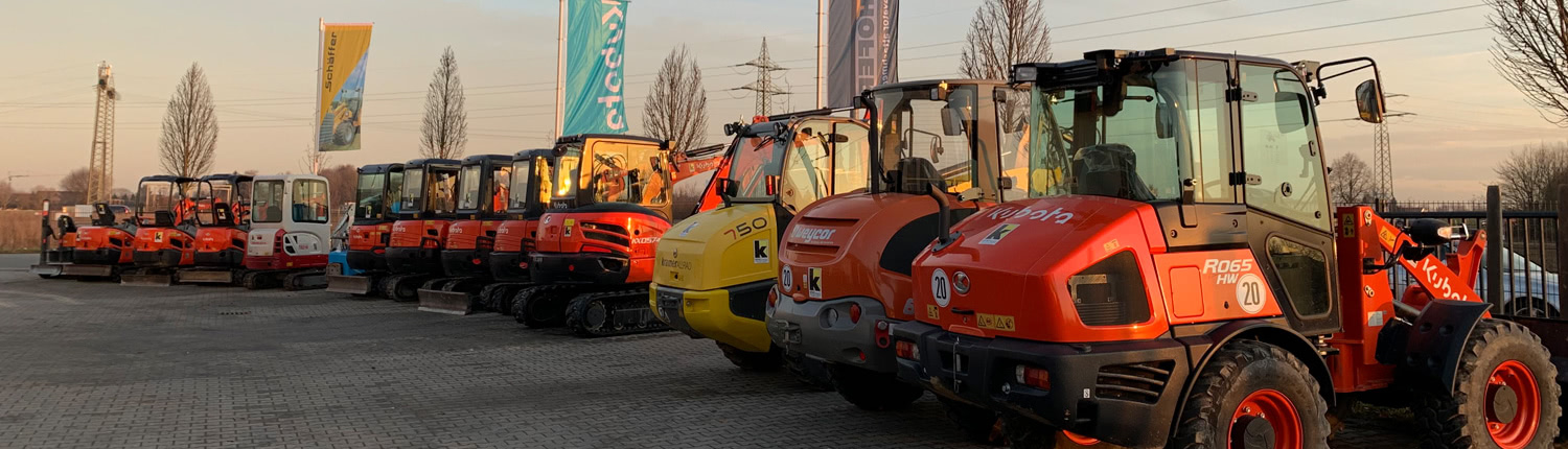Mietpark Küthe Baumaschinen Bagger und Radlader zur Miete