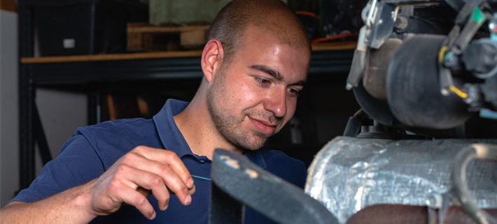 Reperatur Reperatur von Baggern