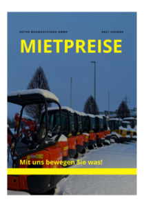 Preisliste Vermietung